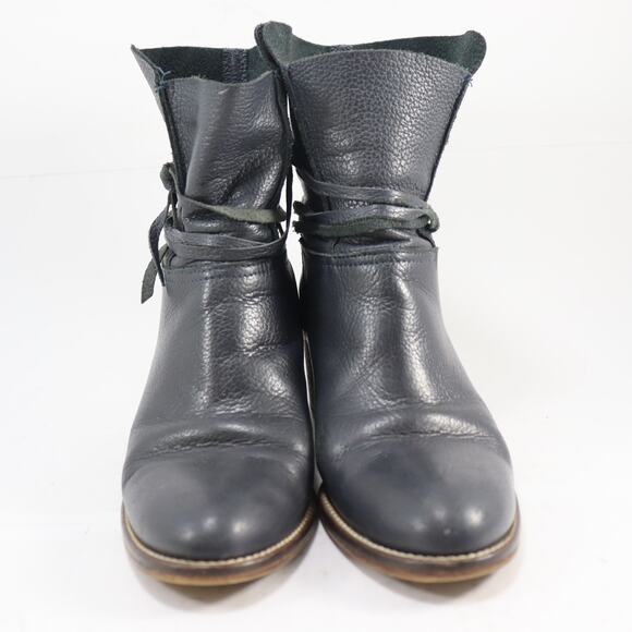 Matta Gray Leather Ankle Boots Size 38.5 Made in Italy - Picture 3 of 6